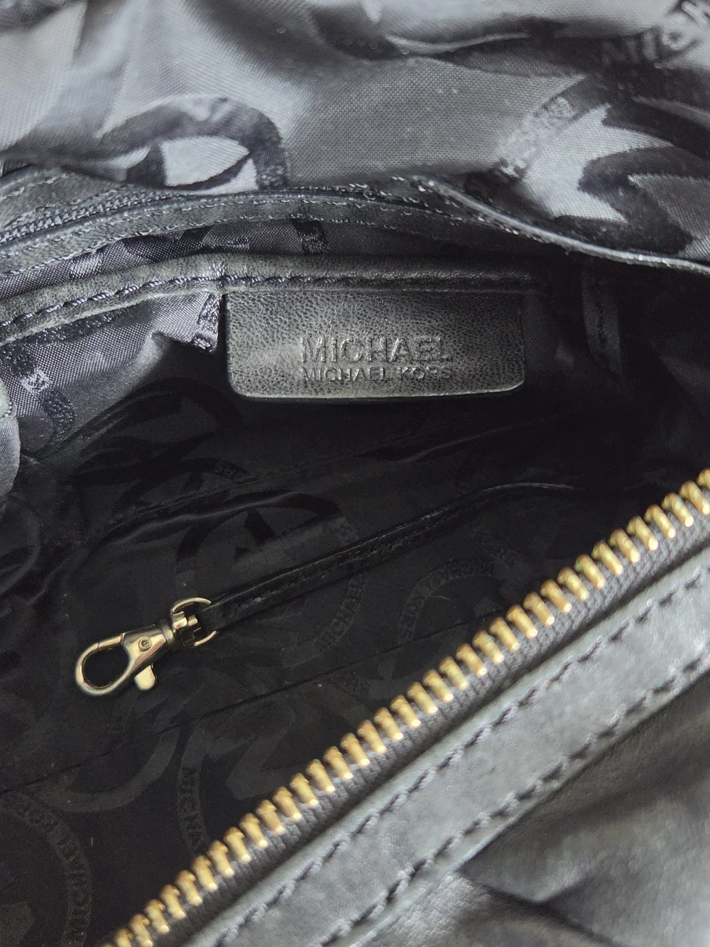 Michael Kors Black Leather Shoulder Bag